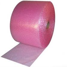 100m Pink Small Bubble Wrap 300mm (12") width