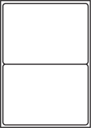 100x A4 sheets - 2 labels per sheet