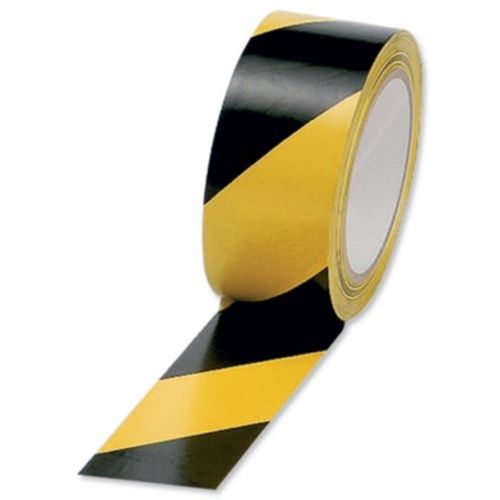 1 roll x 33m Hazard Warning Black / Yellow - Tape 50mm 2"